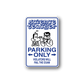 Die-cut wall decal: science teacher 'Parking Only' sign with arrows