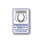 Police parking only wall decal sticker with shield logo and arrows text