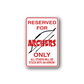 Vinyl wall sticker reading "Reserved for Archers Only" with black arrow graphics