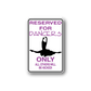 Vinyl sticker with purple 'Reserved for Dancers Only' text and black dancer silhouette