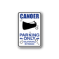 Canoe parking only vinyl wall decal with canoe icon and arrows