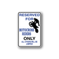 Fun sign wall decal: Reserved for motocross riders only, motocross rider silhouette