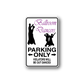 Fun parking only vinyl wall decal sticker with ballroom dancer silhouettes