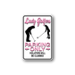 Golf parking only vinyl decal: pink Lady Golfers, golfer silhouettes, violators will be clubbed