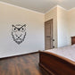 Baby owl wall decal with fuzzy-style black outline