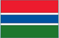 Gambia flag sticker with red, white, blue, and green horizontal stripes