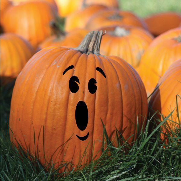 Image of Gasping Pumpkin Face Decal