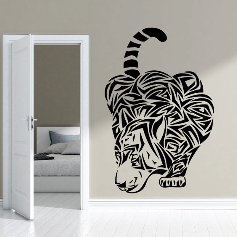 Image of Geometric Stripe Tiger Decal