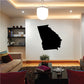 Georgia state decal, black state-shaped silhouette