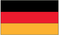 German flag sticker with horizontal black, red, and gold stripes