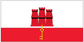 Gibraltar flag sticker with red castle coat of arms and gold key