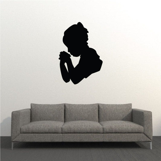 Image of Girl praying Vinyl Decal