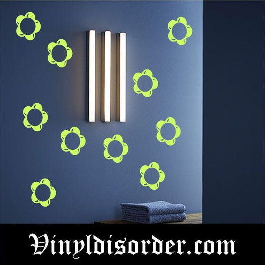 Open Flower Glow in the Dark Decal