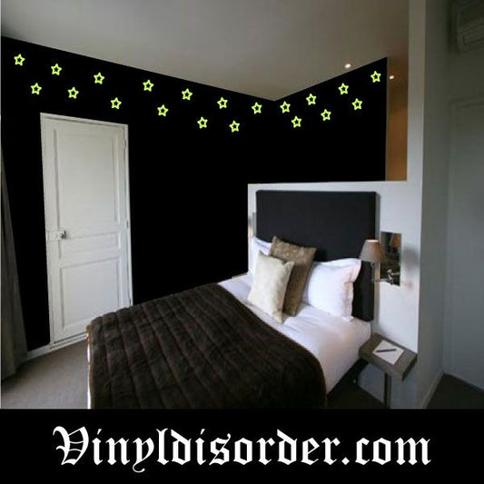 Glow in the Dark Stars Wall Decal - Vinyl Decal - Die Cut Decal - GDK48