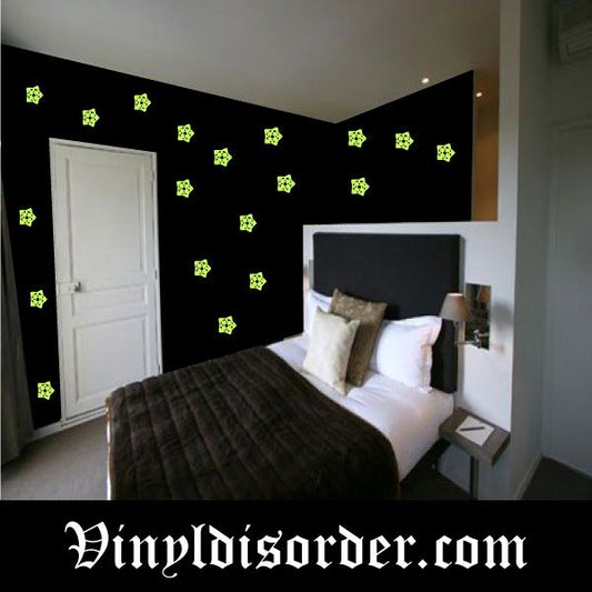 Glow in the Dark Stars Wall Decal - Vinyl Decal - Die Cut Decal - GDK49