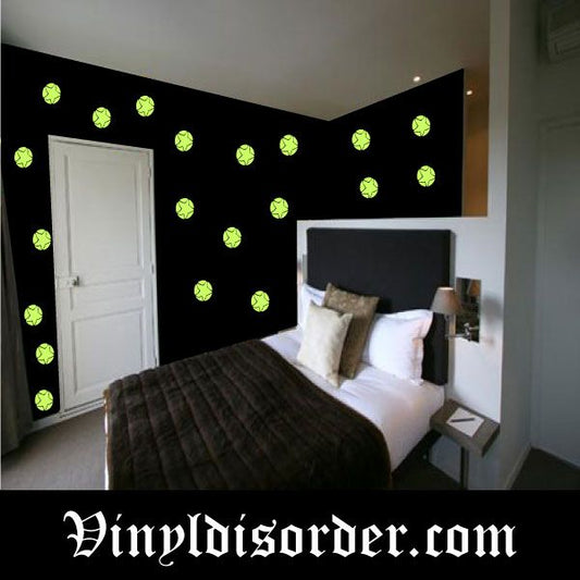 Glow in the Dark Stars Wall Decal - Vinyl Decal - Die Cut Decal - GDK53