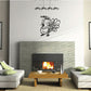 Thanksgiving cartoon turkey decal with Gobble Gobble text