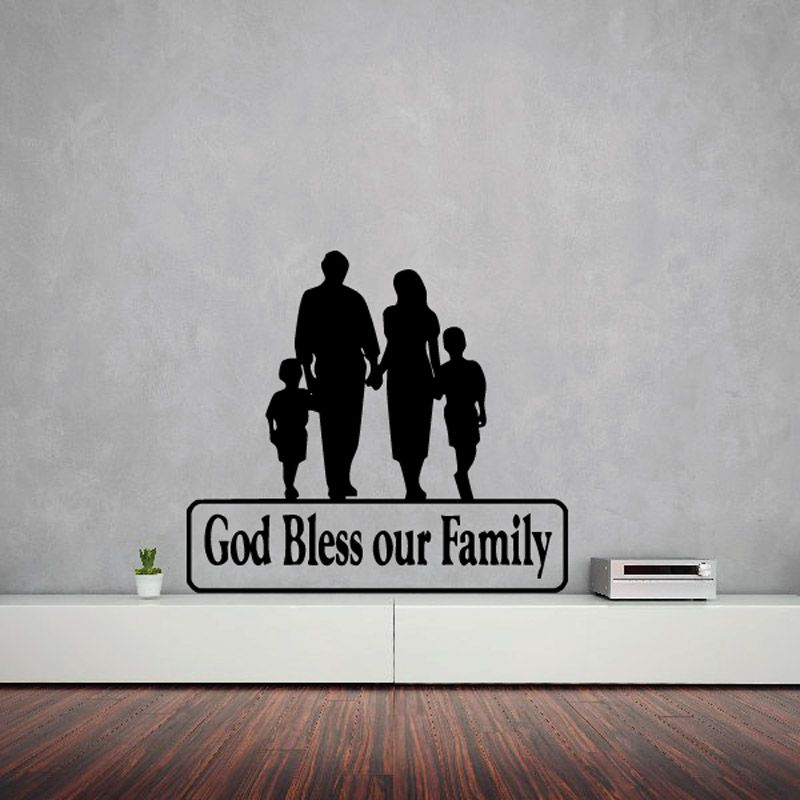 Image of God bless our family Decal