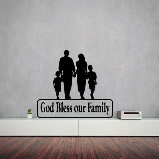 Image of God bless our family Decal