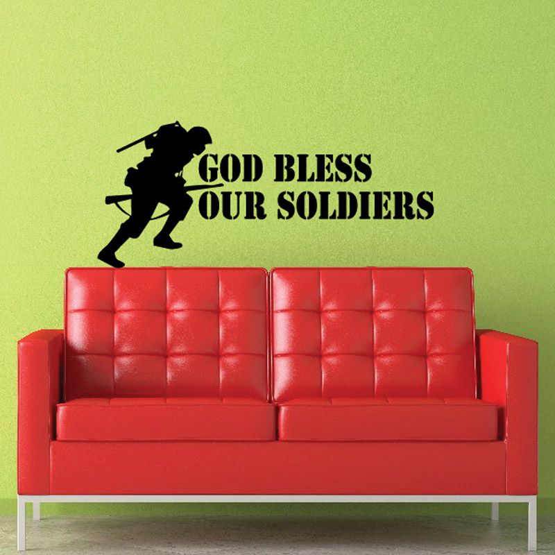 Image of God bless our soldiers Decal