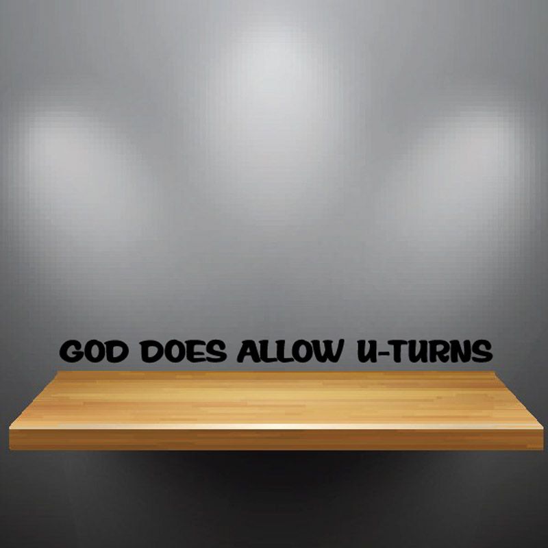 Image of God does allow u turns Decal