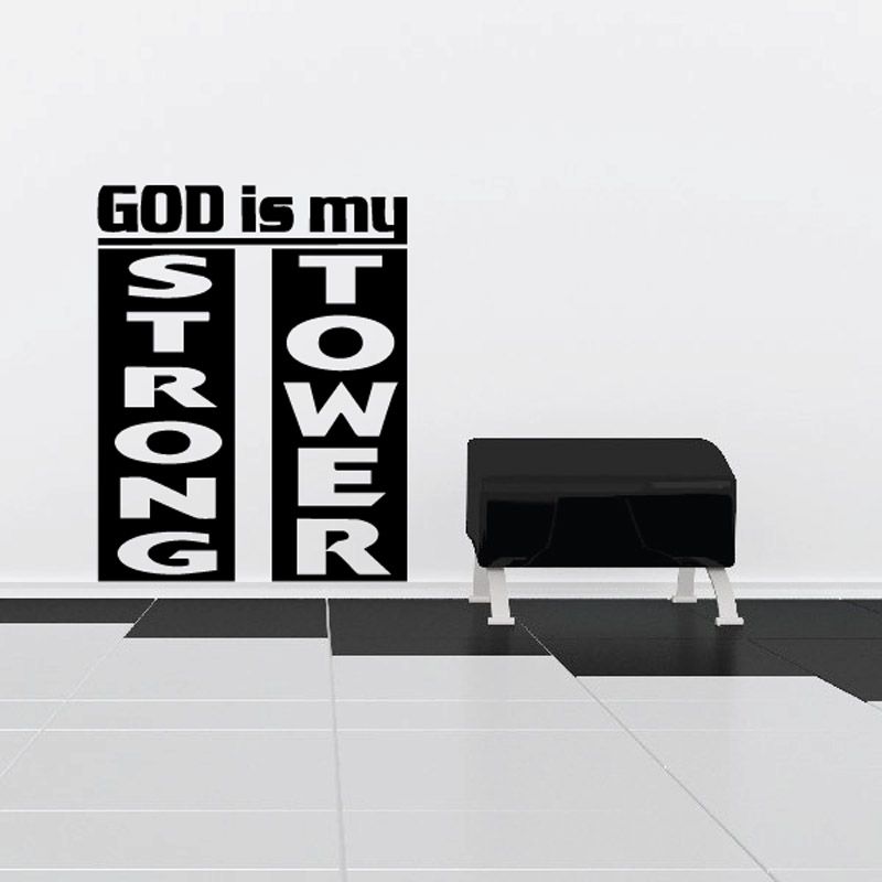 Image of God is my strong tower Decal