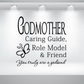 Godmother wall decal with butterfly and message 'Caring Guide, Role Model & Friend'