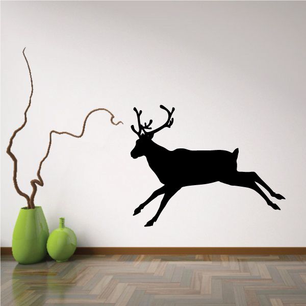 Image of Graceful Jumping Reindeer Decal