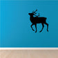 Walking reindeer decal with dark silhouette and raised antlers