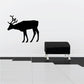 Black reindeer wall decal with antlers and fawn silhouette