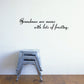 Wall decal with text: "Grandmas are moms with lots of frosting".