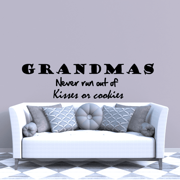 Image of Grandmas never run out of kisses or cookies Wall Decal