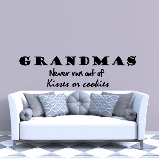 Image of Grandmas never run out of kisses or cookies Wall Decal