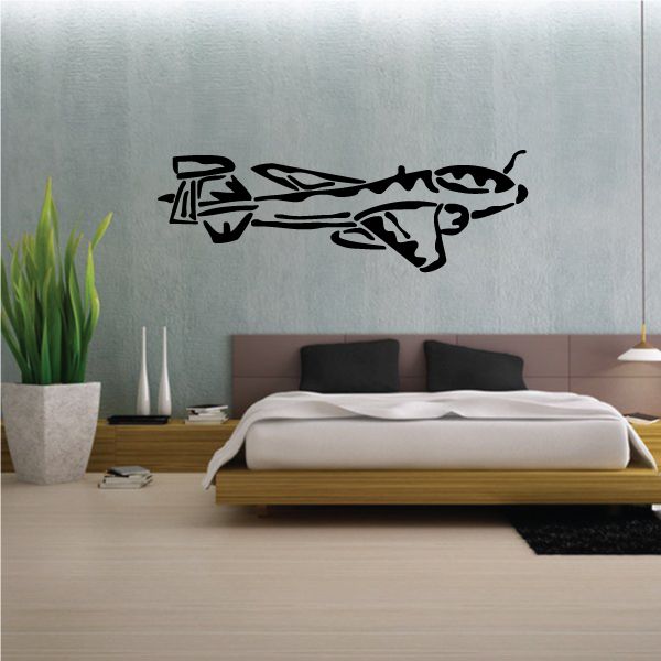 EA-6B Prowler aircraft graphic decal in black