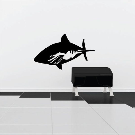 Image of Great White with Teeth Shark Decal