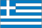 Greece flag sticker with blue and white cross design and horizontal stripes