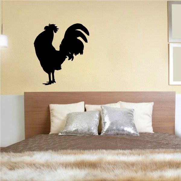 Image of Greeting Rooster Silhouette Decal