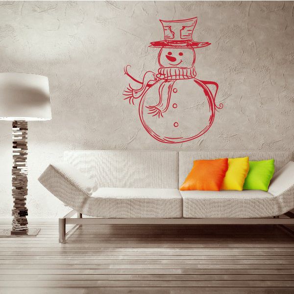 Image of Greeting Snowman Decal