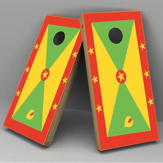 Grenada Flag Cornhole Board Vinyl Decal Wrap