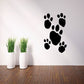 Paw track decal with five black paw prints in cluster