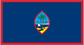 Guam flag sticker with blue field and red border, featuring the Guam seal in center