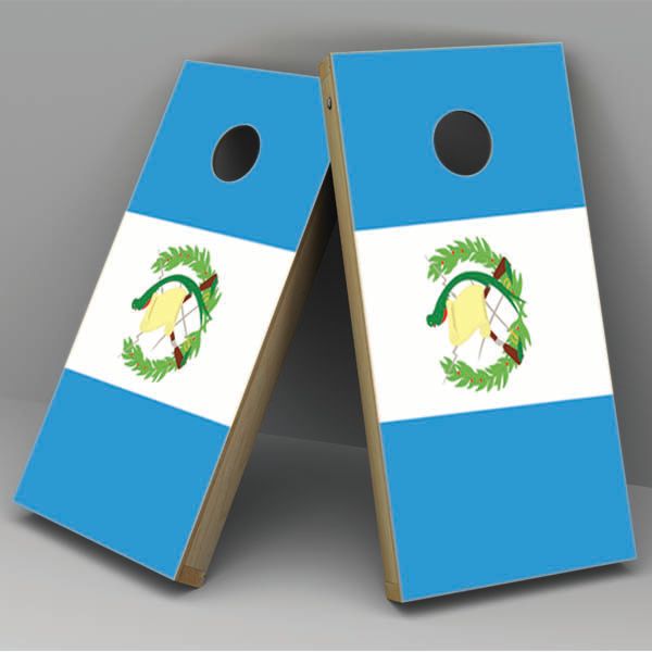 Guatemala Flag Cornhole Board Vinyl Decal Wrap