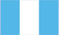 Guatemala civil flag sticker with three vertical bands: blue, white, blue