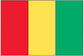 Guinea flag sticker with vertical red, yellow, and green stripes