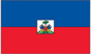 Haiti flag sticker with coat of arms, red and blue flag design