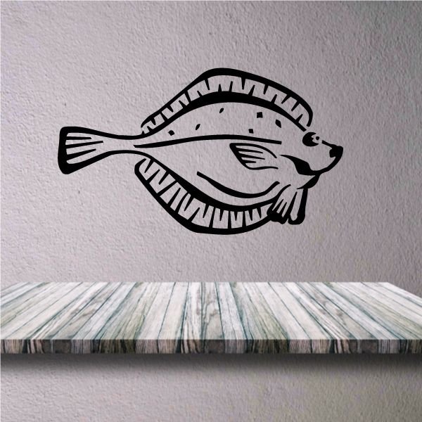 Image of Halibut Fish Decal