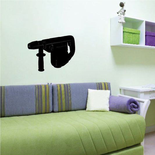 Image of Hammer drill Silhouette Decal