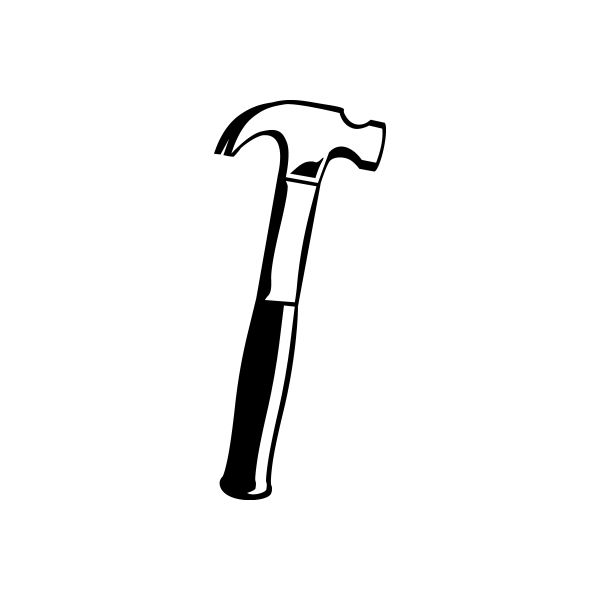 Black hammer icon vinyl car decal sticker