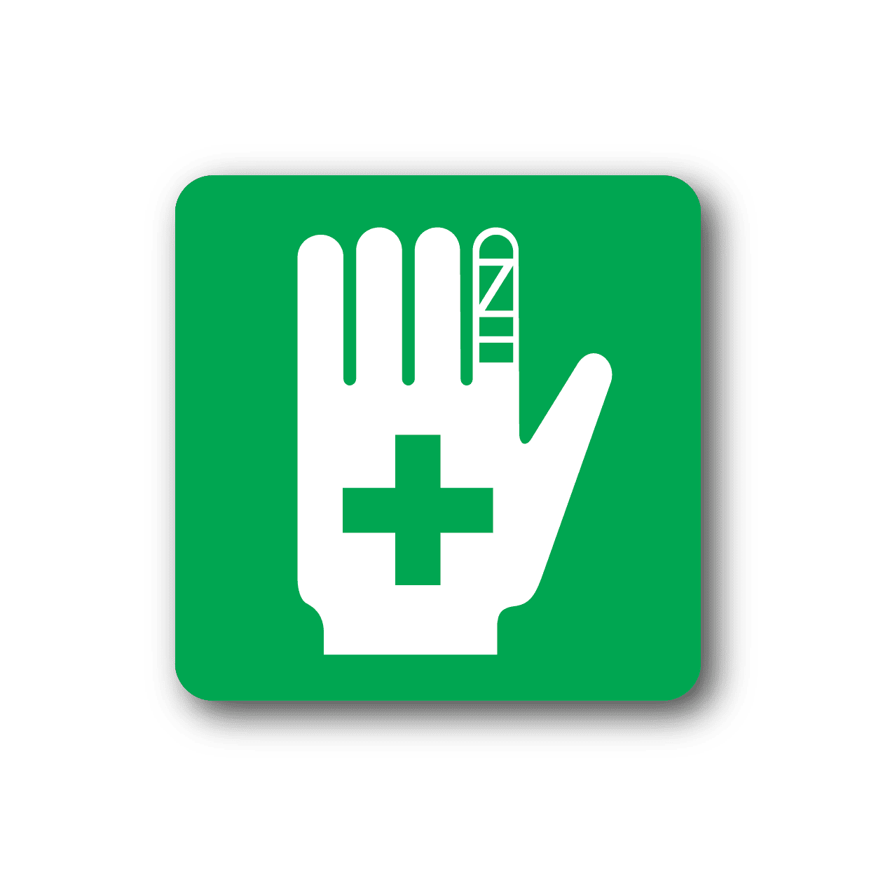 Image of Hand First Aid Sticker