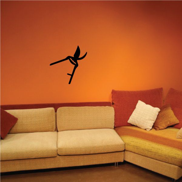 Wall decal of black hand shears scissors silhouette